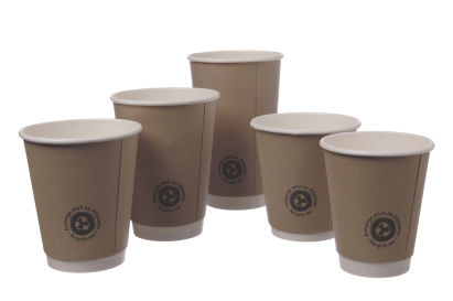 1000 Stück Bio Coffee To Go Kaffeebecher Doppelwand 200ml, Ø80mm, braun/weiß, recycle me - unbeschichtet 1000 Stück Bio Coffee To Go Kaffeebecher Doppelwand 200ml, Ø80mm, braun/weiß, recycle me - unbeschichtet