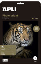 20 Stück APLI 4454 Foto-Papier bright, DIN A4, 240 g/qm, hochglänzend 20 Stück APLI 4454 Foto-Papier bright, DIN A4, 240 g/qm, hochglänzend