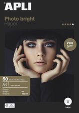 50 Stück APLI 12239 Foto-Papier bright, DIN A4, 200 g/qm, hochglänzend 50 Stück APLI 12239 Foto-Papier bright, DIN A4, 200 g/qm, hochglänzend