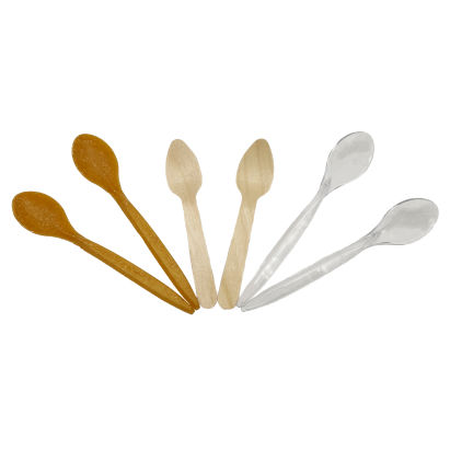 600 Stück Kaffeelöffel-Besteckset (2xWPC, 2xPlastik + 2xHolz) 600 Stück Kaffeelöffel-Besteckset (2xWPC, 2xPlastik + 2xHolz)