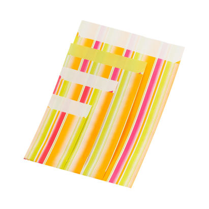 Papier Flachbeutel 11110F, Streiflichter, kirsch - mango, 70g/m²
