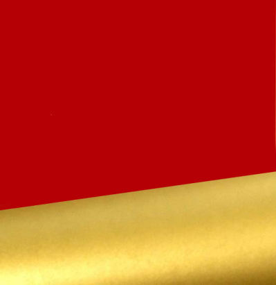 Geschenkpapier 11117, Bicolor, klassisch rot / gold, 250m, 70g/m²