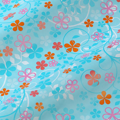 Geschenkpapier 116704, Spring Time, aqua / aqua, 250m, 70g/m²