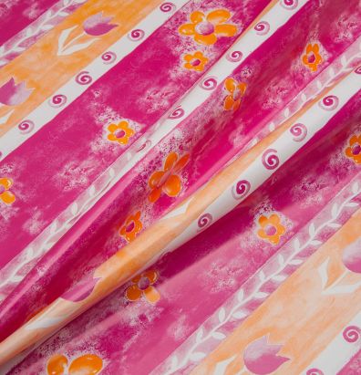 Geschenkpapier 119071, Happy Spring, pink-orange/weiß, 250m, 70g/m²