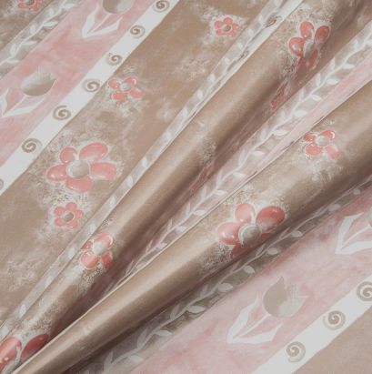 Geschenkpapier 119072, Happy Spring, taupe-rosenholz/weiß, 250m, 70g/m²