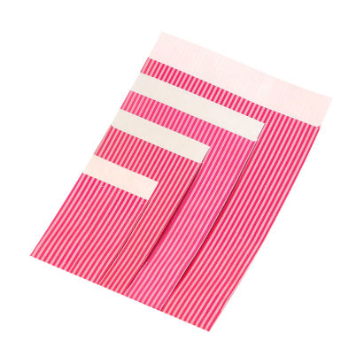 Papier Flachbeutel 167391F, Lignes, pink - silber, 88g/m²