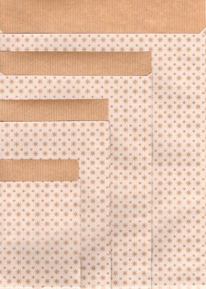 Papier Flachbeutel 78221F, Stars and Dots, weiß, 60g/m²