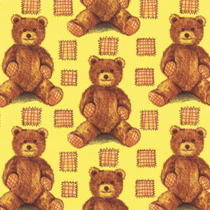 Geschenkpapier 83031, Teddybär, beige / weiß, 250m, 70g/m²