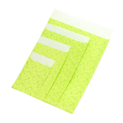 Papier Flachbeutel 85120F, Rankenzauber, grün, 70g/m²
