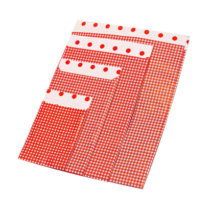 Papier Flachbeutel 86461F, Soft Pepita, rot, 70g/m²