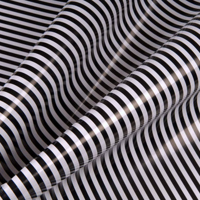 Geschenkpapier 86670, Stripes, schwarz - weiß / weiß, 250m, 80g/m²