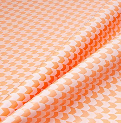 Geschenkpapier 89202, Triangle, koralle-orange/weiß, 250m, 70g/m²