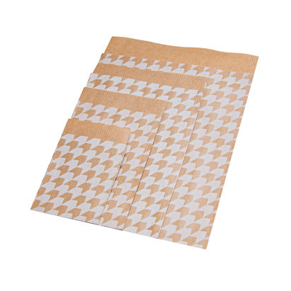 Papier Flachbeutel 89206F, Triangle, weiß Kraft, 60g/m²