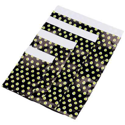 Papier Flachbeutel 89405F, Kraftpapier, Bonbon schwarz-grün, 60g/m²