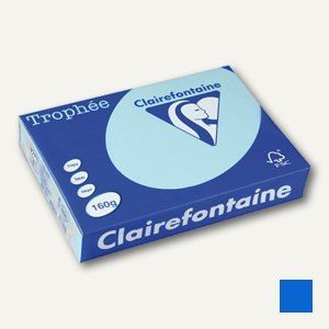 250 Blatt Kopierpapier Clairalfa Universal-Papier Trophée (Eisblau) DIN A4, 160 g/qm