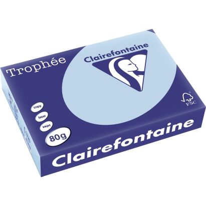 500 Blatt Kopierpapier Clairalfa Universal-Papier Trophée (Eisblau) DIN A4, 80 g/qm