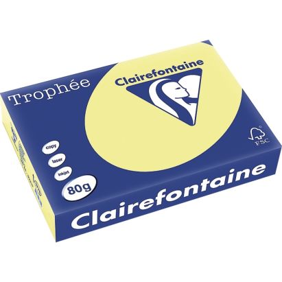 500 Blatt Kopierpapier Clairalfa Universal-Papier Trophée (Hellgelb) DIN A4, 80 g/qm