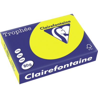 500 Blatt Kopierpapier Clairalfa Universal-Papier Trophée (Kanariengelb) DIN A4, 80 g/qm 500 Blatt Kopierpapier Clairalfa Universal-Papier Trophée (Kanariengelb) DIN A4, 80 g/qm