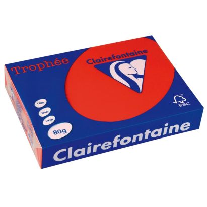 500 Blatt Kopierpapier Clairalfa Universal-Papier Trophée (Kirschrot) DIN A4, 80 g/qm