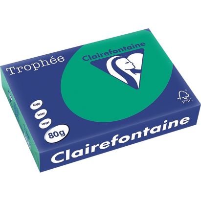 500 Blatt Kopierpapier Clairalfa Universal-Papier Trophée (Tannengrün) DIN A4, 80 g/qm