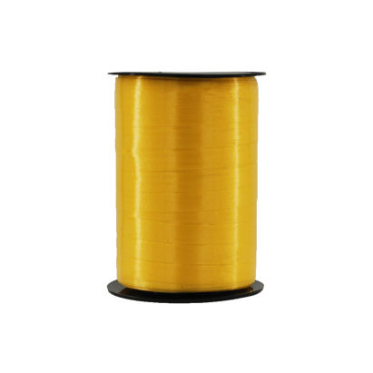 1 Rolle Präsent Geschenkband, Kräuselband, 10mm x 250m, gelb