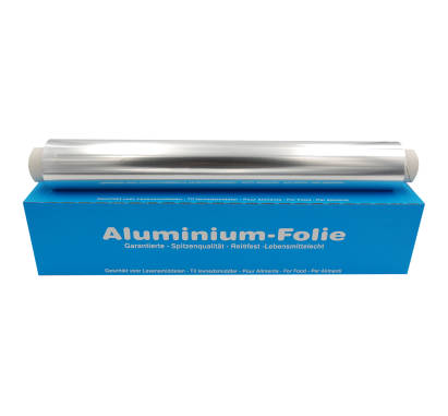 1 Stück Alufolie Box 45cm, 150m, 11my, mit Spenderkarton 1 Stück Alufolie Box 45cm, 150m, 11my, mit Spenderkarton