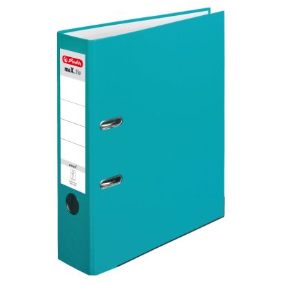 20 Stück herlitz Ordner maX.file protect, Rückenbreite: 80 mm, türkis (10094829)