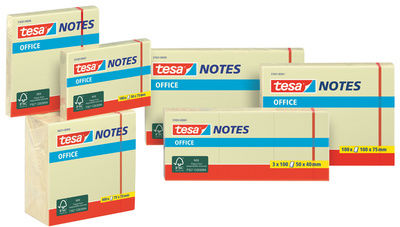 1 Stück tesa Office Notes Haftnotizen, 100 x 75 mm, gelb 