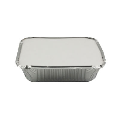 Contital 100 Stück Aluschale 940ml, rechteckig, 202x137x50mm, Menüschale R45L