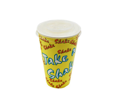 2000 Stück Milchshake Becher, 300ml, gelb, mit Druck (inkl. EWKF Gebühr)