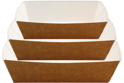 100 Stück Nature Snackschale 140x70x45mm, braun