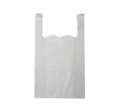 PW 1000 Stück LDPE-COEX Hemdchentragetasche, Shopper, HD, 28+14x48cm, 50my, weiß