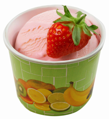 200 Stück Eisbecher Früchte, 140ml, 140-523 
