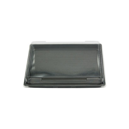 100 Stück Sushi-Tray, Sushi Schale, schwarz mit Deckel, Größe XXL, 255x184x45mm (414) (inkl. EWKF Gebühr)