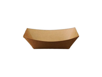 PW 1000 Stück Foodtray Pappschale 300ml, 102x59x40mm, braun