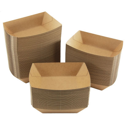 1000 Stück Foodtray Pappschale 400ml, 104x72x45mm, braun