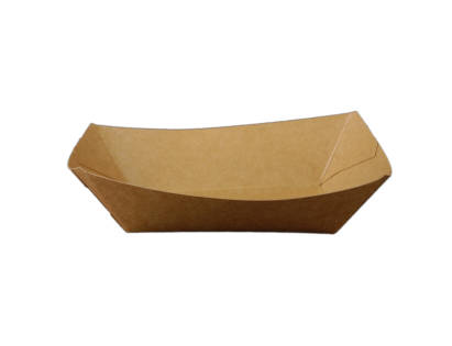 800 Stück Foodtray Pappschale 500ml, 128x76x45mm, braun