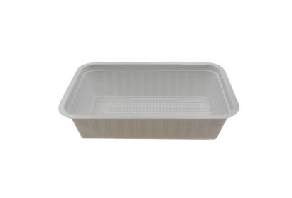 1000 Stück Imbiss- Snackschale, Plastikschale PP, A13, 370ml, ungeteilt, 162x109x39mm, weiß (inkl. EWKF Gebühr)