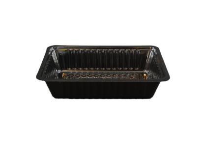 250 Stück Imbiss- Snackschale, Plastikschale PP, A13, 370ml, ungeteilt, 162x110x35mm, schwarz (inkl. EWKF Gebühr)