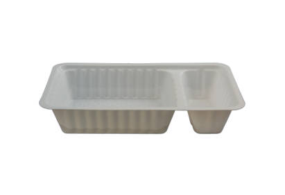 250 Stück Imbiss- Snackschale, Plastikschale PP, A23, 325ml, 2-geteilt, 169x95x33mm, weiß (inkl. EWKF Gebühr)