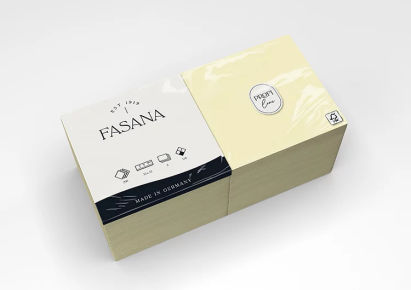 250 Stück FASANA Papier Servietten 3-lagig, 33x33cm, 1/4 Falz, creme-beige