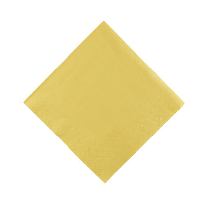 250 Stück FASANA Papier Servietten 3-lagig, 33x33cm, 1/4 Falz, gelb