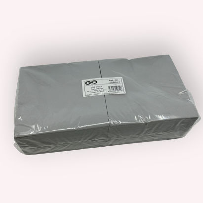 TOP 200 Stück Papier Servietten 3-lagig, 40x40cm, 1/4 Falz, elephant grey, grau