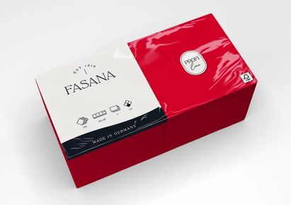 250 Stück FASANA Papier Servietten 3-lagig, 40x40cm, 1/4 Falz, jalapeno red, rot 250 Stück FASANA Papier Servietten 3-lagig, 40x40cm, 1/4 Falz, jalapeno red, rot