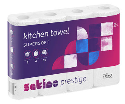 32 Stück WEPA Satino Küchenrollen, 3-lagig, hochweiß, saugstark 32 Stück WEPA Satino Küchenrollen, 3-lagig, hochweiß, saugstark