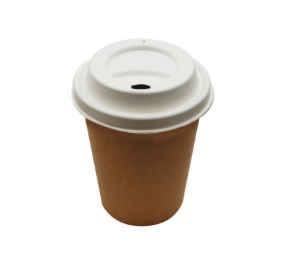 50 Stück Bio Bagasse Kaffeedeckel Ø80mm, biologisch abbaubar, weiß