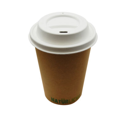 50 Stück Bio Bagasse Kaffeedeckel Ø90mm, biologisch abbaubar, weiß