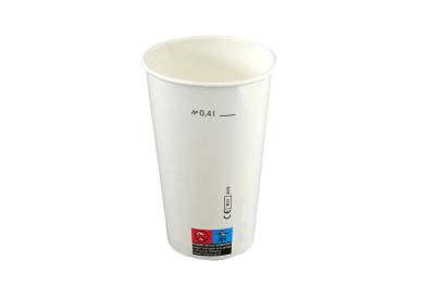 50 Stück Pappbecher, Trinkbecher 400ml, Ø90mm, weiß (inkl. EWKF Gebühr) 50 Stück Pappbecher, Trinkbecher 400ml, Ø90mm, weiß (inkl. EWKF Gebühr)