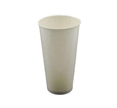 50 Stück Pappbecher, Trinkbecher 500ml, Ø90mm, weiß