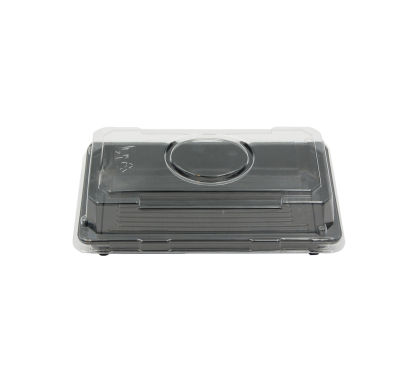 100 Stück Sushi-Tray, Sushi Schale, schwarz mit Deckel, Größe M, 166x115x45mm (411) 100 Stück Sushi-Tray, Sushi Schale, schwarz mit Deckel, Größe M, 166x115x45mm (411)